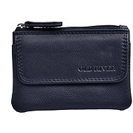 Old River Kožená klíčenka s přední kapsičkou černá - Wallet