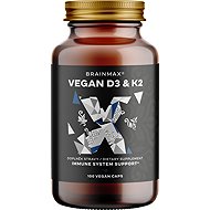 BrainMax Vegan Vitamin D3 & K2 4000 IU 150 mcg, 100 vegetable capsules - Vitamin D3