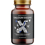 BrainMax Calcium D3 & K2 vápník s vitamínem D3 & K2 30 rostlinných kapslí - Calcium