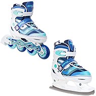 Raven Drill WHITE / MINT ABEC7 30 - 33 - 2-in-1 Skates