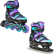Raven Drill VIOLET / MINT ABEC7 34 - 37 - 2-in-1 Skates