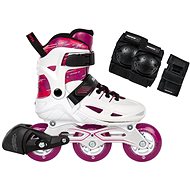 Powerslide Phuzion Universe Pink + Chrániče ONE Basic Kids, 37-40 - Roller Skates