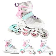 NILS EXTREME Skates 4in1 NH18192 white-pink - Roller Skates