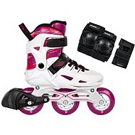 Powerslide Phuzion Universe Pink + Chrániče ONE Basic Kids - Roller Skates
