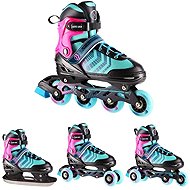 NILS EXTREME Skates 4in1 NH18192A L (39-43) black and purple - Roller Skates