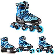 NILS EXTREME Skates 4in1 NH18192A M (34-38) black and blue - Roller Skates