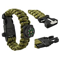 ISO 6063 Survival bracelet with compass green - Compass