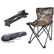 Folding camping chair (without armrests), camouflage - Camping Armchair