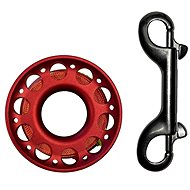 Reel Agama Alu 30 m with carabiner, red - Spool