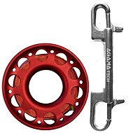 Reel Agama Tech Alu 30 m with carabiner, red - Spool