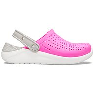 Crocs LiteRide Clog Kids Electric Pink/White, EU 36-37 / US J4 / 225 mm - Slippers