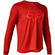 Fox Yth Ranger Ls Jersey Red Clear Y - Cycling Jersey
