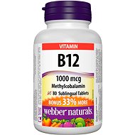 Webber Naturals B12 1000 mcg 80 tbl - Vitamin B