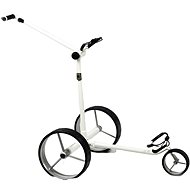 Davies Caddy QUICK FOLD NEW Shiny White with battery, silver wheels - Golf Cart