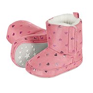 STERNTALER textile winter boots high rollers velcro pink hearts 5301911, 22 - Baby Booties