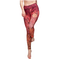 Dedoles Veselé sportovní legíny Exotické listy bordová/rudá vel. 2XL - Legíny