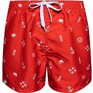 Dedoles Cheerful men's swim shorts Lifeguard red size 2XL - Men's Swimwear