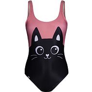 Dedoles Cheerful ladies one-piece swimsuit Black kitten black size. M - Women's Swimwear