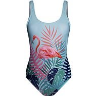 Dedoles Cheerful women's one-piece swimsuit Wild flamingo green size. L - Women's Swimwear