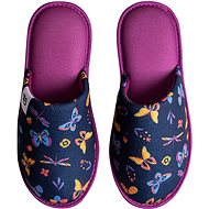 Dedoles Veselé pantofle Motýli modrá EU 41 / 290 mm - Slippers