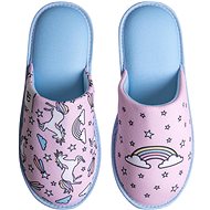 Dedoles Veselé pantofle Duhový jednorožec růžová EU 39 / 275 mm - Slippers