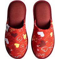 Dedoles Veselé pantofle Srdíčka červená EU 39 / 275 mm - Slippers