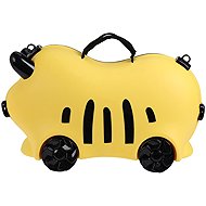 ProWorld hard shell suitcase, yellow, 4 wheels, shoulder strap, 52×21×32cm - Children's Briefcase