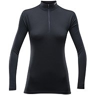 DEVOLD Breeze Merino 150 Zip Neck Wmn, Black, XL - Thermal Underwear