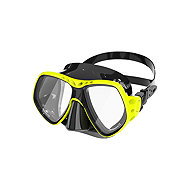 Dive Team Deepvision antifog, mask, black/reflective yellow - Diving Mask