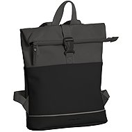 Daniel Ray Allentown Roll-Top Backpack, Black/Grey - Backpack