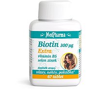 MedPharma Biotin 300 µg Extra - 67 capsules - Vitamin B