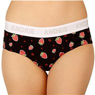Andrie PS 2425 A - black, strawberries, sizing. L - Pants