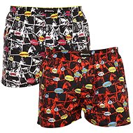 Meatfly 2Pack Agostino - red/black comics, sized 2.5 mm. XXL - Boxer Shorts