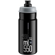 Elite Cycling water bottle JET BLACK grey logo 550 ml - Drinking Bottle