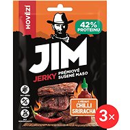 Jim Jerky beef with Sriracha chilli flavour 3 x 23 g - Dried Meat