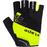 Etape Winner black/yellow Fluo S - Cycling Gloves
