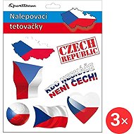 SPORTTEAM Tattoo decals Czech Republic 2 3 pcs - Temporary Tattoo