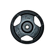 FitnessLine Rubberized cast iron disc 30 mm - 15 kg - Gym Weight