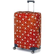 FLY-MY Obal na kufr Plane L/XL - Spinner 70-80 cm, červený - Luggage Cover