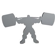 TITANUS powerlifter with dumbbell large - Keychain