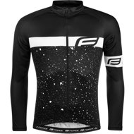 Force Spray long sleeve jersey, black and white - Cycling Jersey