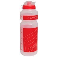 Force „F" 0,75 l, číra/červená potlač - Fľaša na vodu
