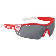 Force RACE PRO Red-White, Black Laser Glass - Cycling Glasses