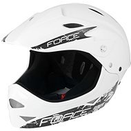 Force DOWNHILL Junior, White Glossy, S-M, 54-58cm - Bike Helmet