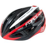 Force ROAD, Black-Red-White, S-M, 54-58cm - Bike Helmet