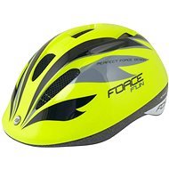 Force FUN STRIPES, Children's, Fluo-Black-Grey, M, 52-56cm - Bike Helmet