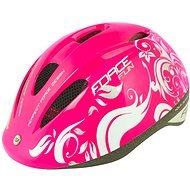 Force FUN FLOWERS Children's, Pink-White-Grey, M, 52-56cm - Bike Helmet