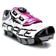 Force MTB Crystal - fehér/ rózsaszín, mérete 36/225 mm - Kerékpáros cipő