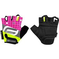 Force SQUARE, Fluo-Pink, M - Cycling Gloves