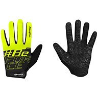 Force KID MTB SWIPE, Black-Fluo, L - Cycling Gloves
